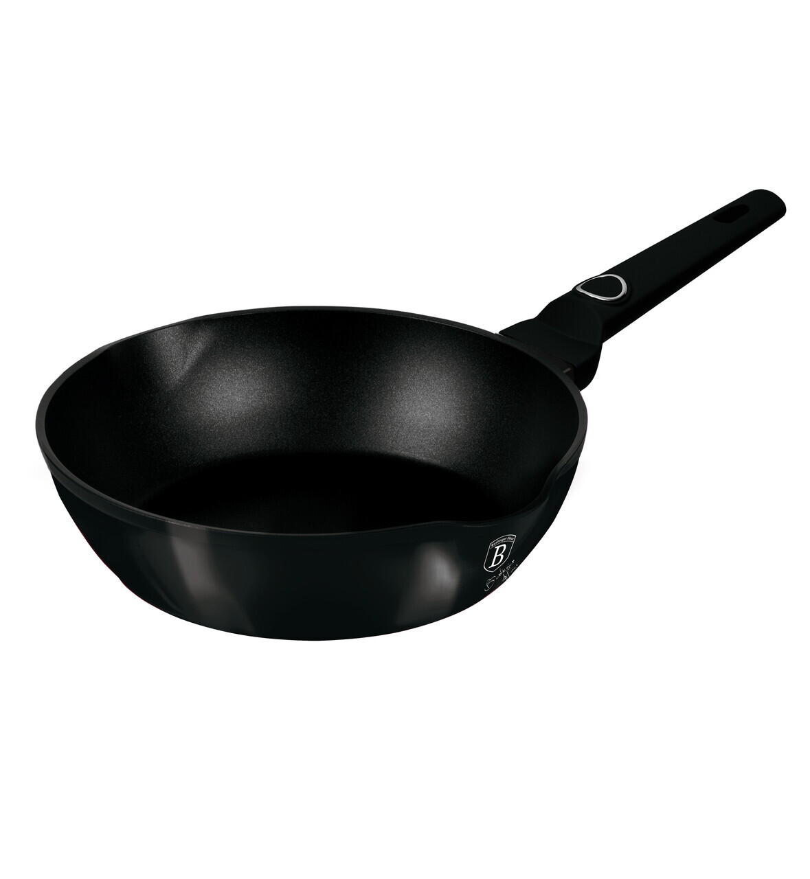 Tigaie adanca Berlinger Haus, Black Vantage, 24 cm, 2.3 L, aluminiu forjat, negru lucios - imagine 4